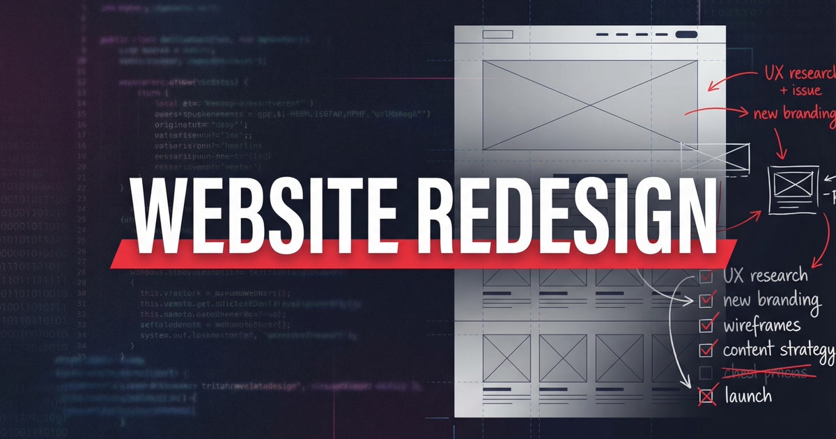 Website redesign definition of done illustration